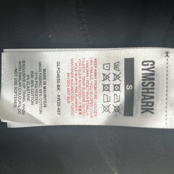 Gymshark Cropped Black Pullover Hoodie Sweatshirt Small - Picture 5 of 5